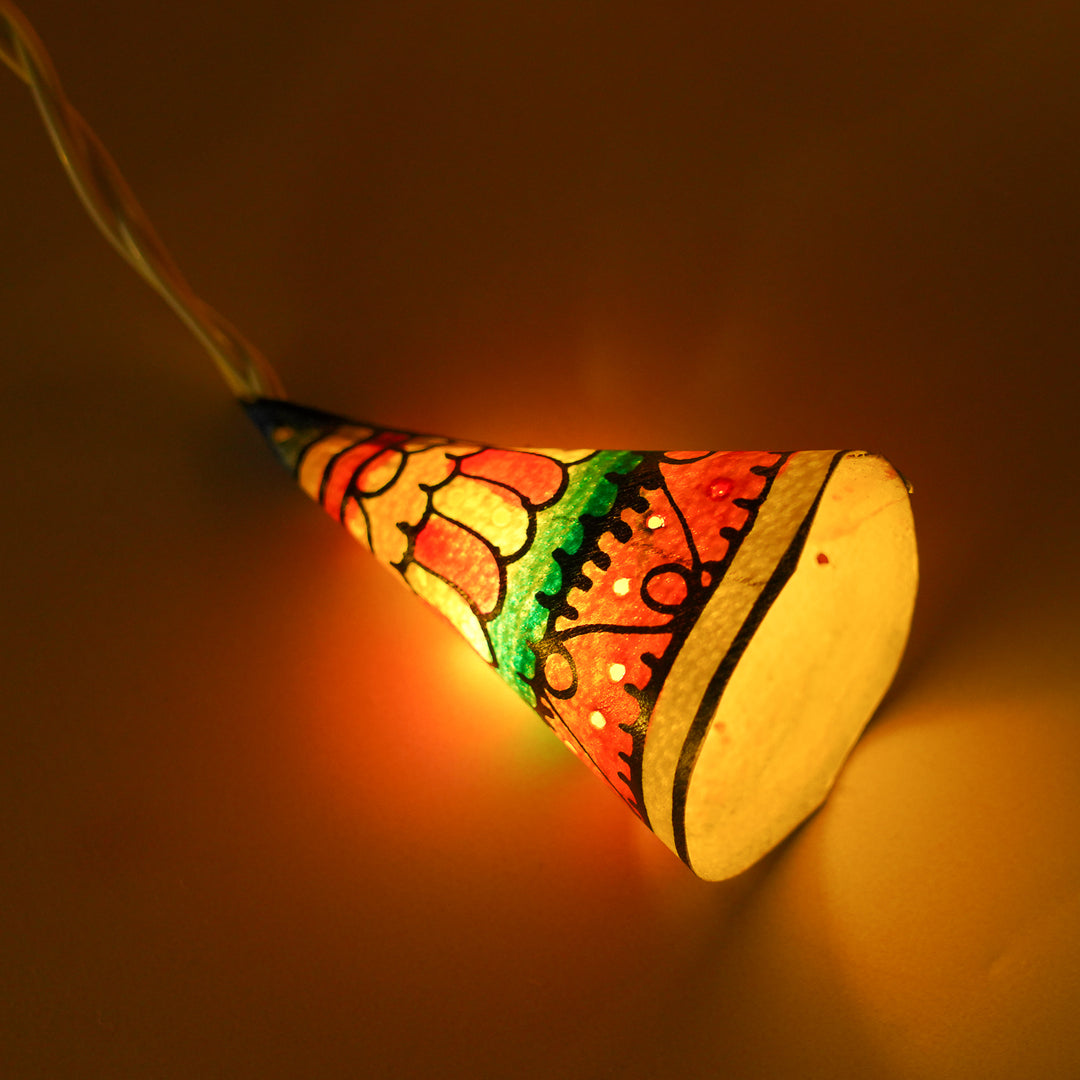 9.5m, 36 Bulbs | Hand Painted Decorative Tholu Bommalata LED Fairy Light