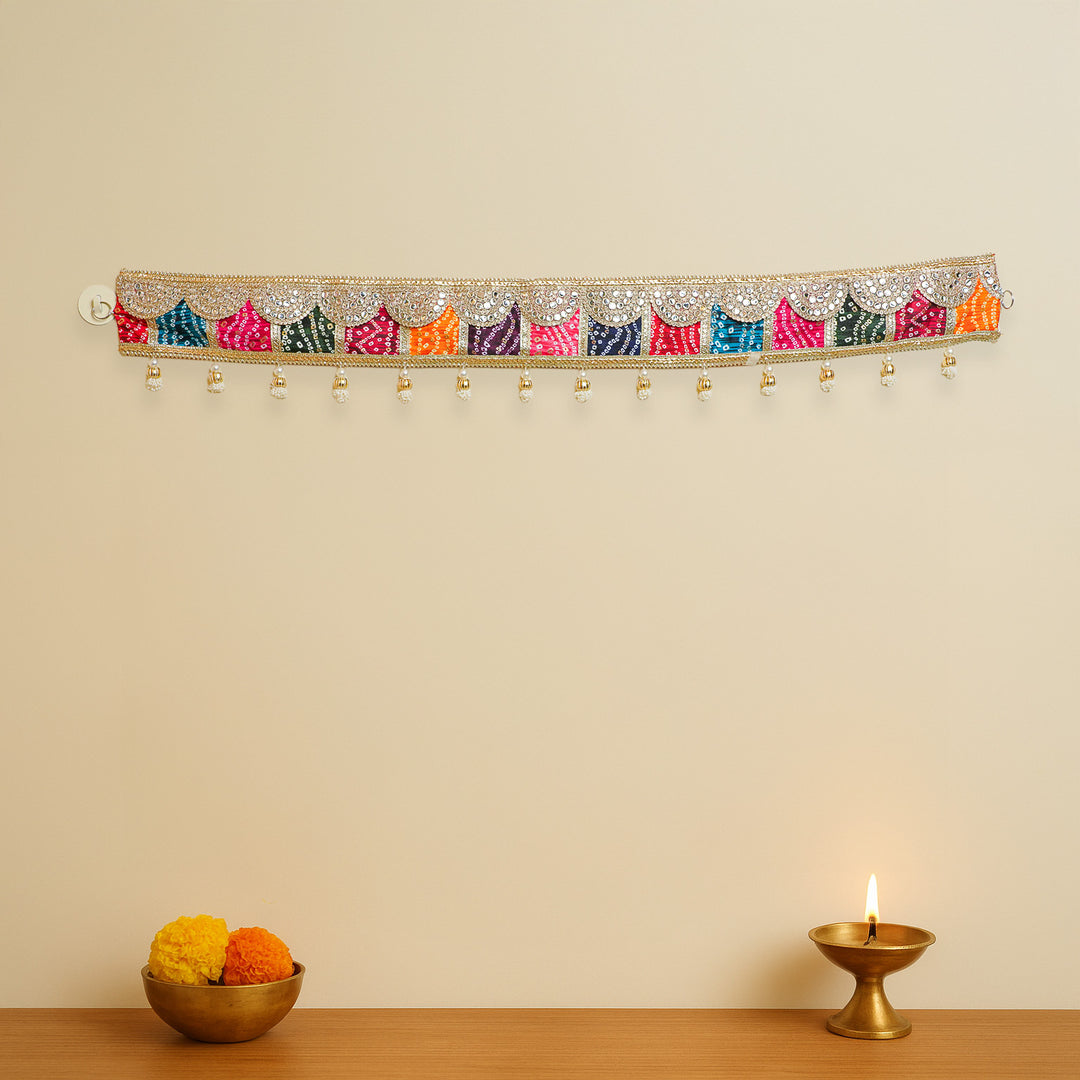 40 Inch | Handmade Beaded Bandhani Designer Toran