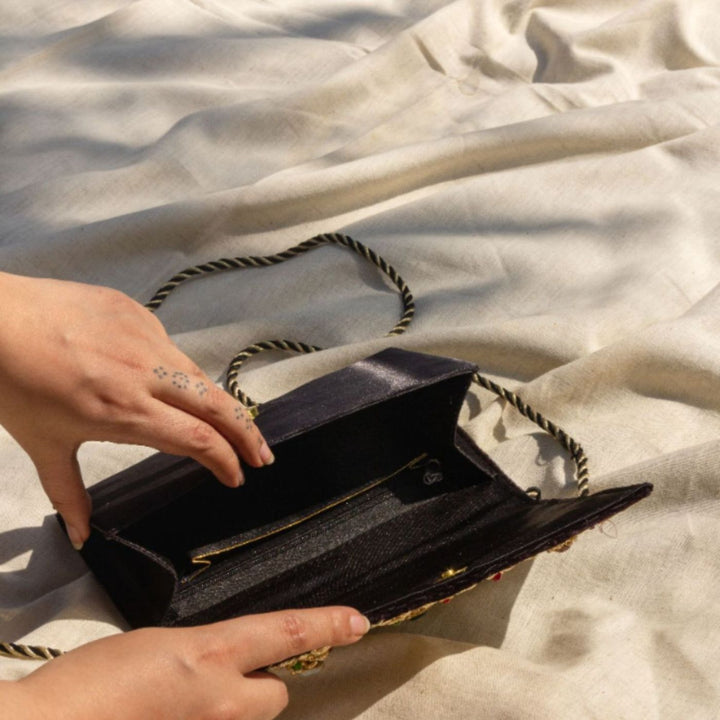 Kamal Handcrafted Zardozi Sling Purse