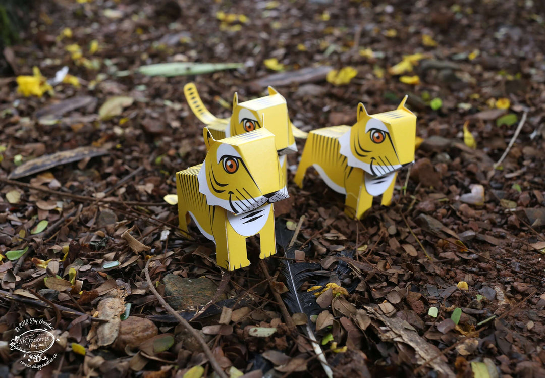 DIY Mini Endangered Animals Paper Craft Kit - Set of 6