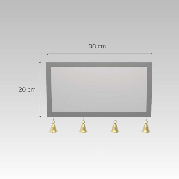 Hand Painted Pattachitra Board Ganesha - Dimension Chart Front View