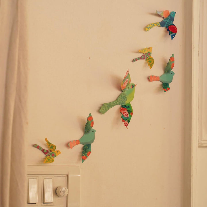 Paper Birds Wall Decor - Set of 24