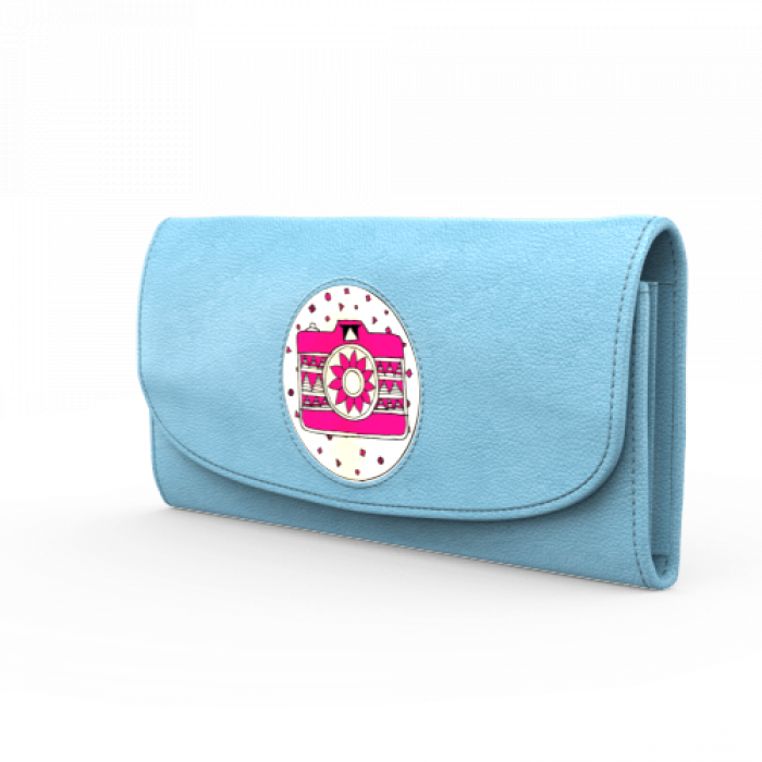 Geometric Camera Classic Flap Wallet