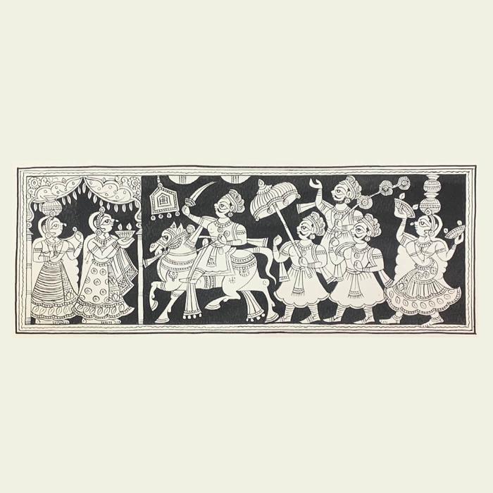 Royal Arrival - Silk Phad Painting 016
