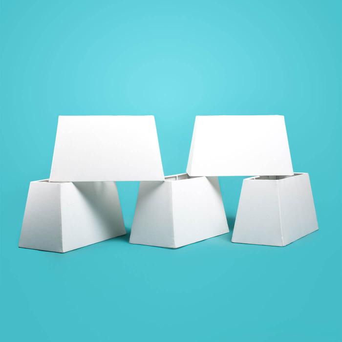 Set of 5 - Plain Tabletop Lampshade - Rectangular
