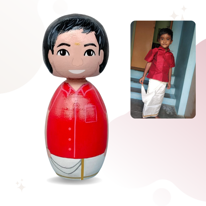 Photo Personalized Wooden Peggy Doll