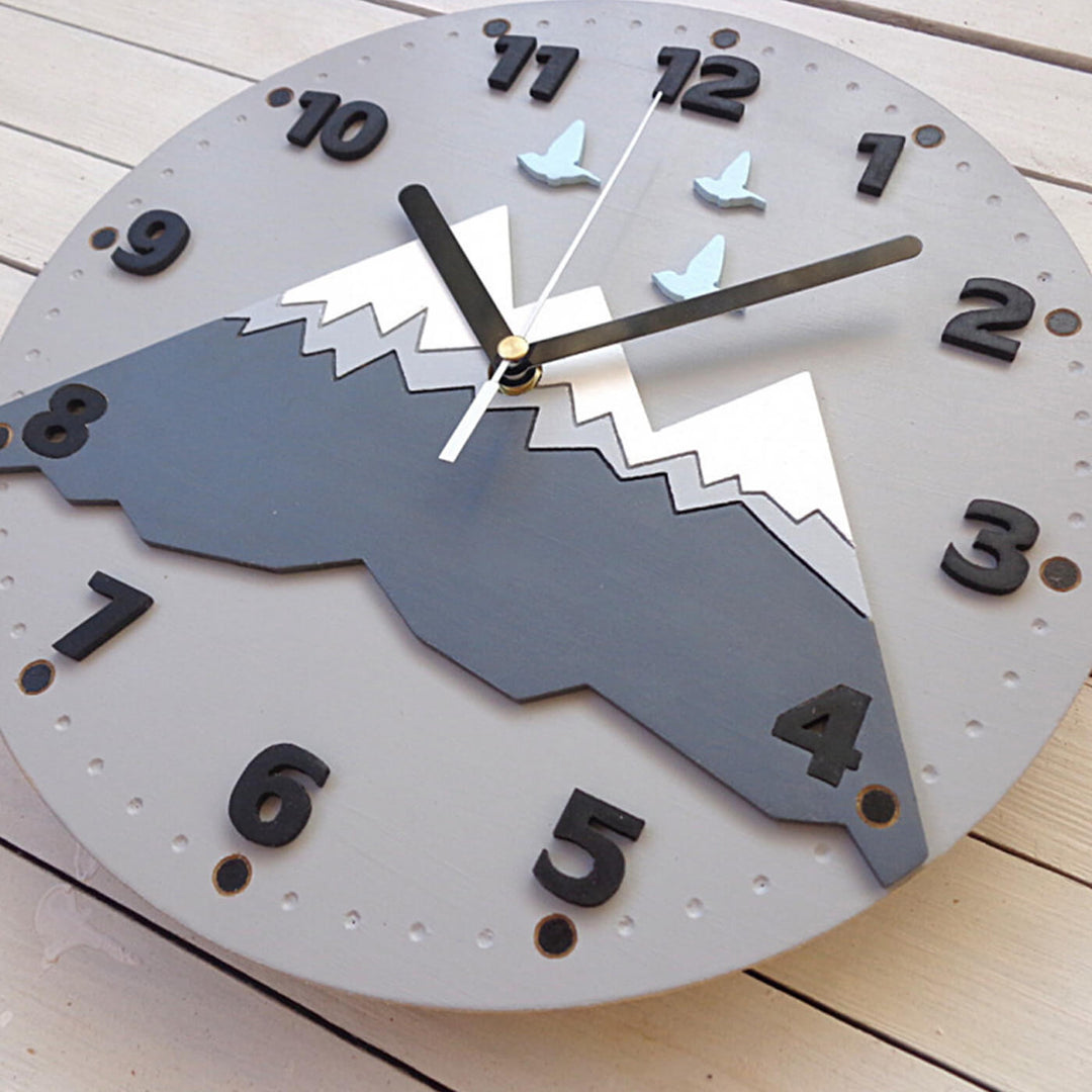 Mountain Themed Wall Clock for Kids