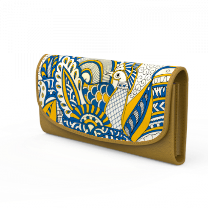 All-Over Art Women's Wallet in Mustard