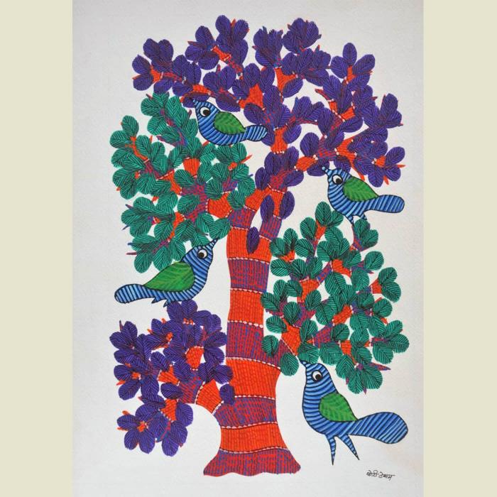Khag - 2x3 ft Gond Painting 62