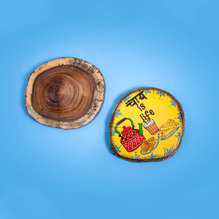 Bark Coasters for Tea Lovers - Set of 4