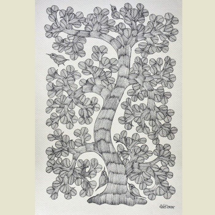 Vraksh - Gond Painting 11