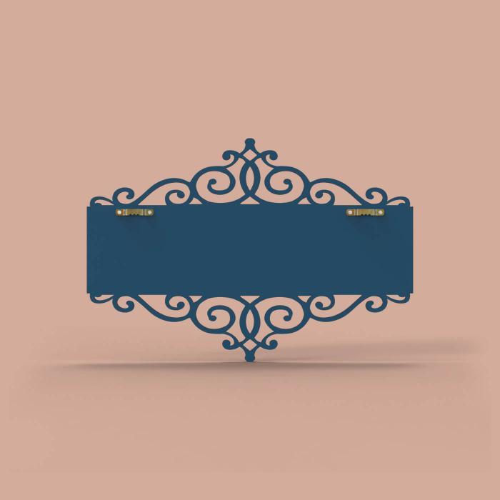Handpainted Rectangular Victorian Dot Art Nameplate for Couples