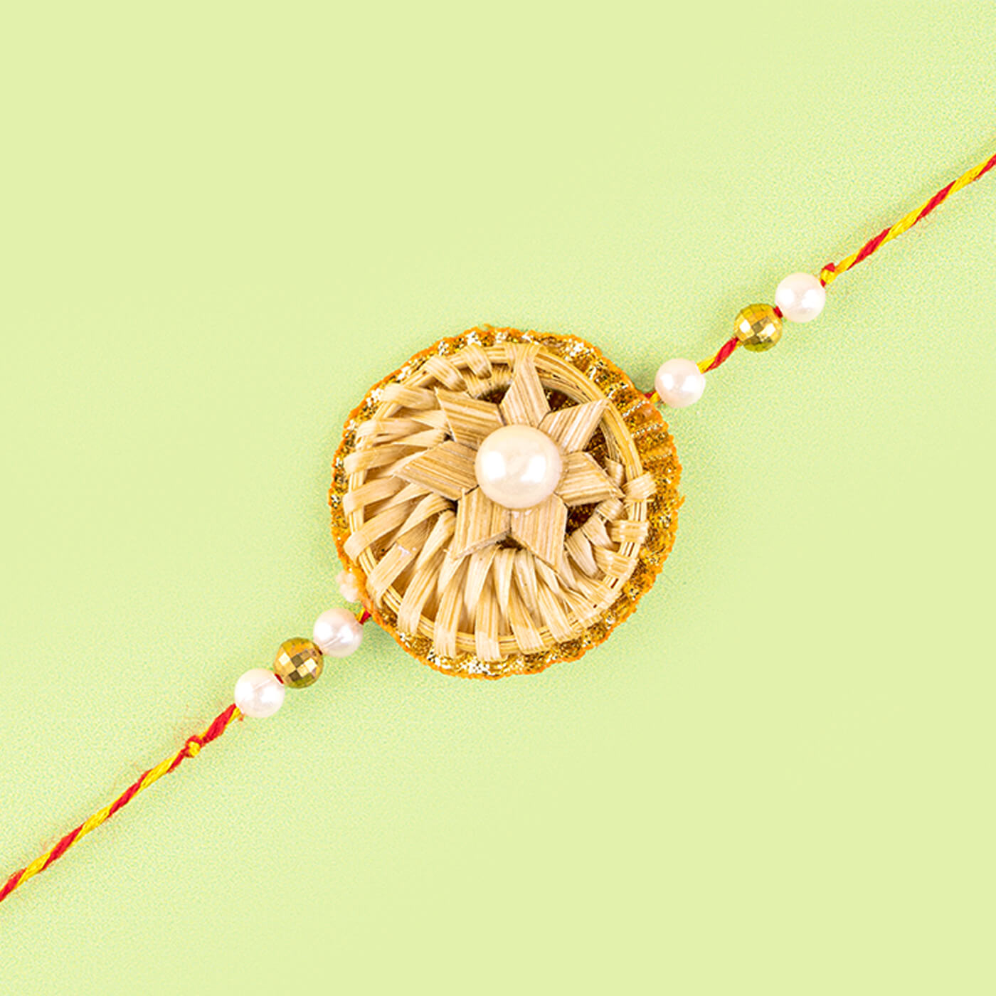 Handmade Bamboo Craft Beadwork Rakhi by Baansuli 03
