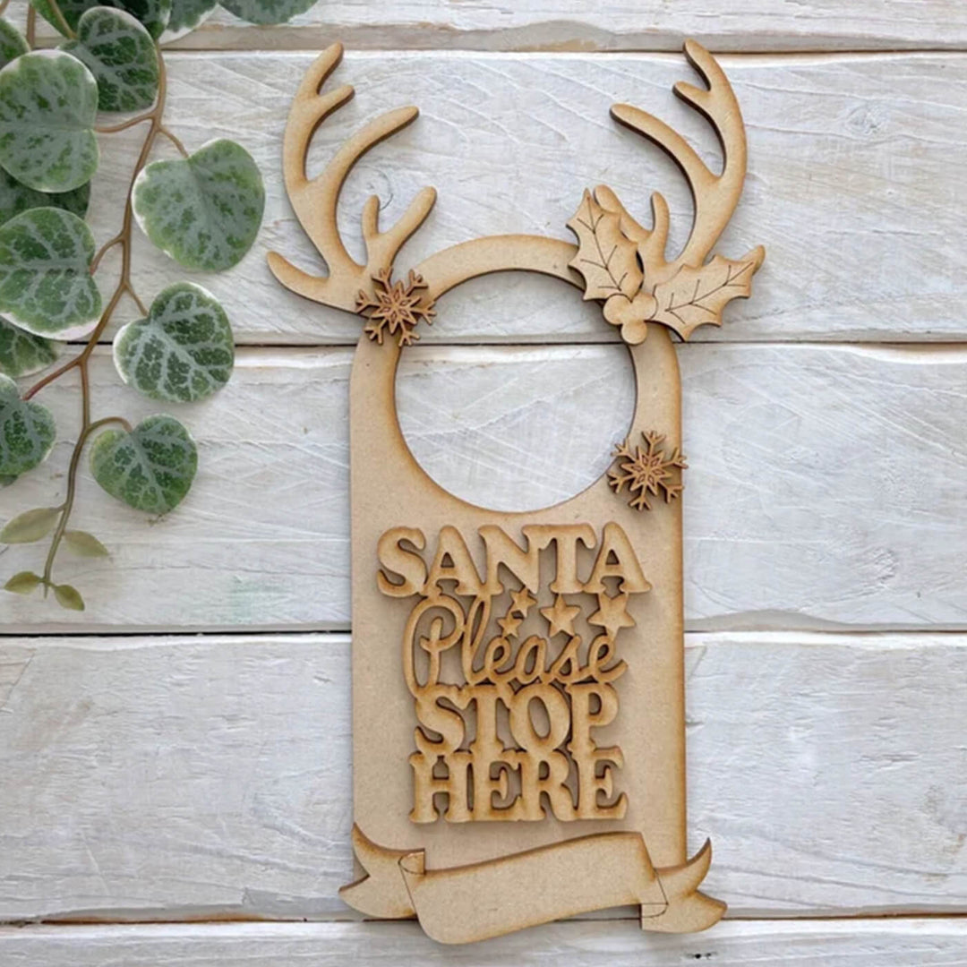 Ready to Paint DIY MDF Door Hangers - Christmas Theme - 1060
