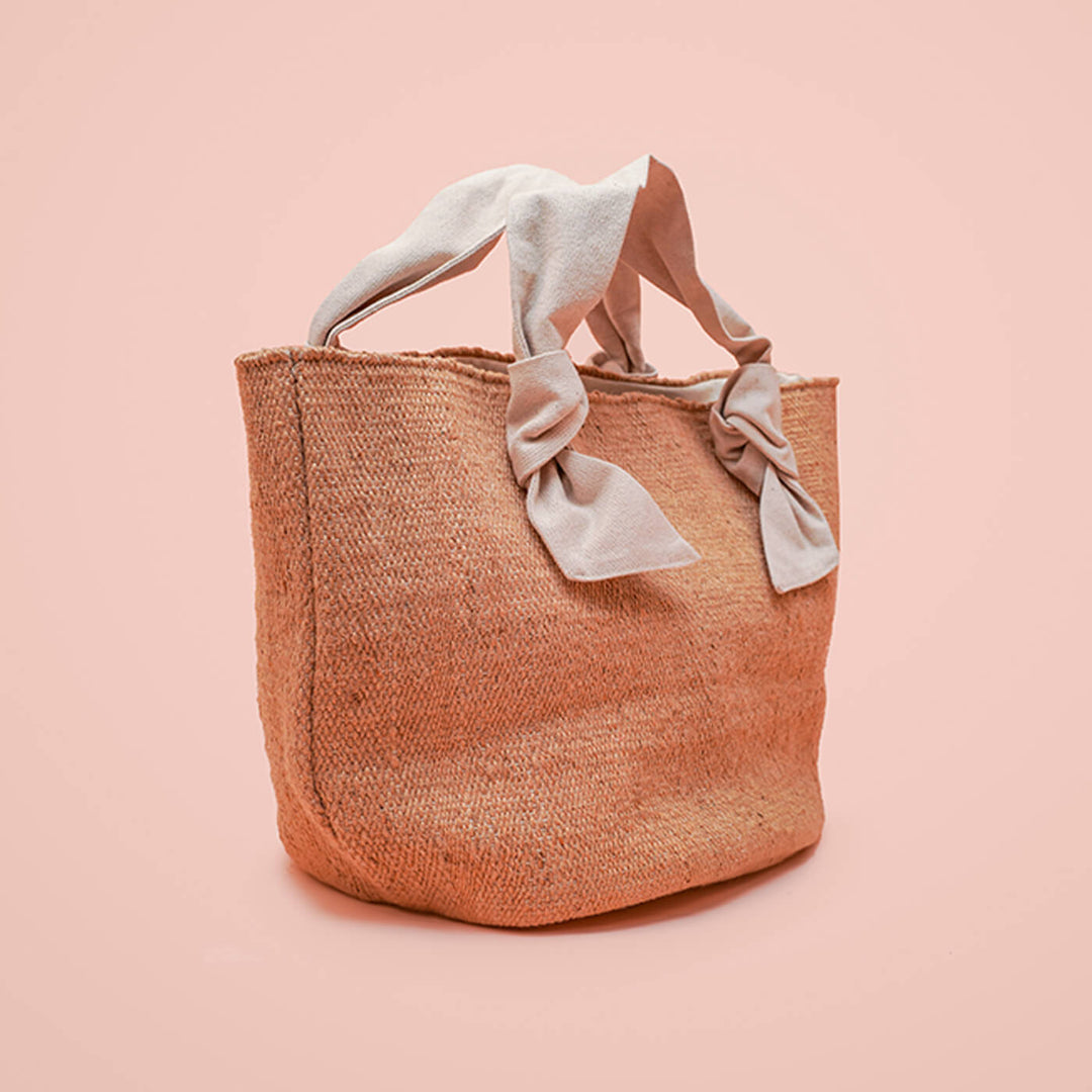 Jute Tote with Cotton Handles