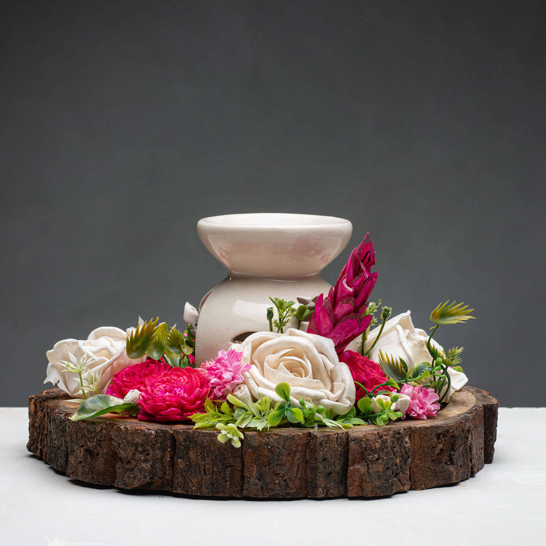 Handcrafted Solawood Flowers "Firakhi" Floral Arrangement