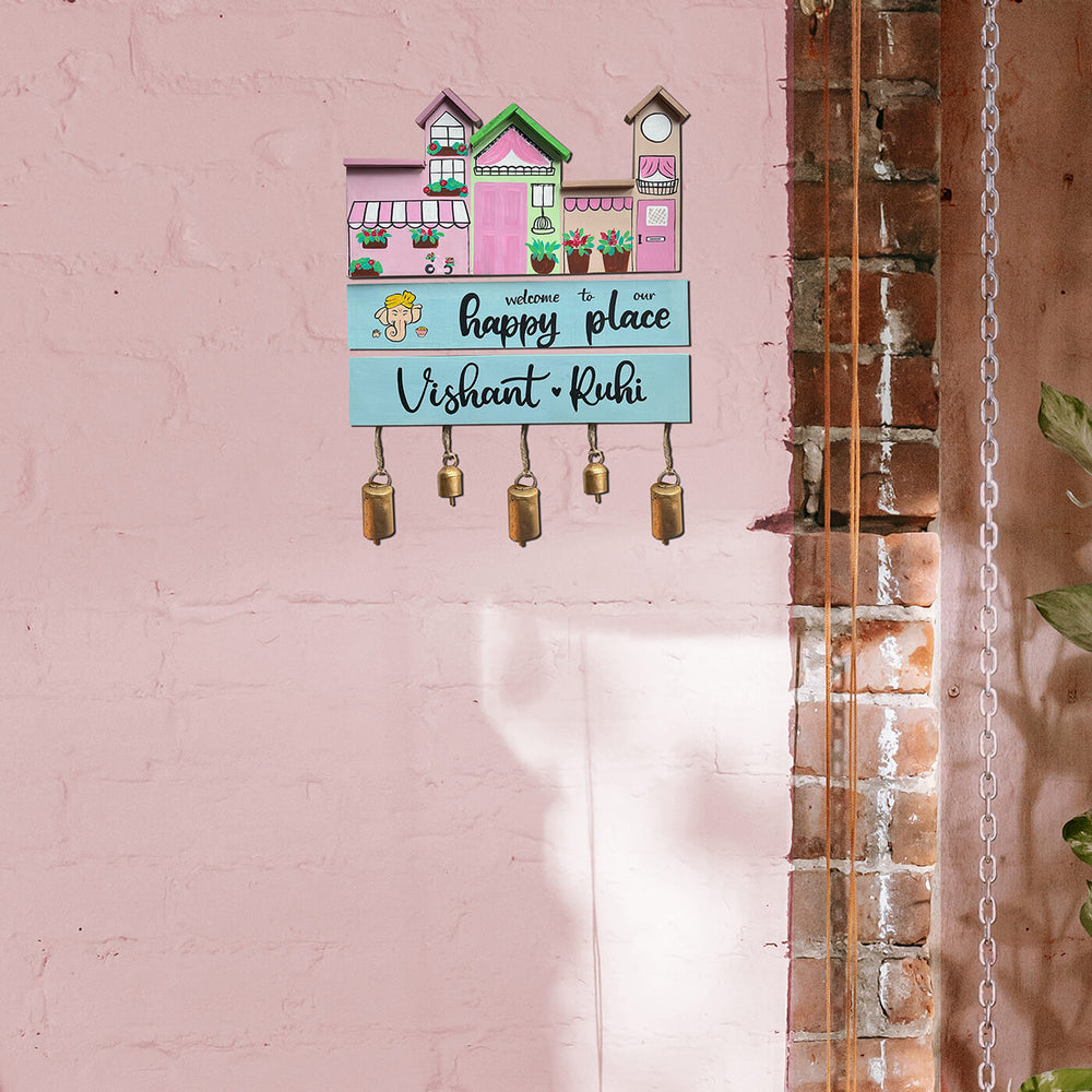 French Cafe Plank House For Couples - Mounted on Wall with Hooks