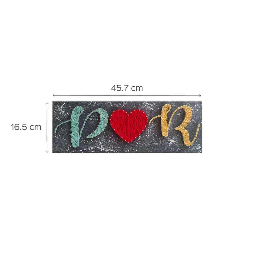 Personalised Couple Initials String Art - Dimension Chart with Width and Height