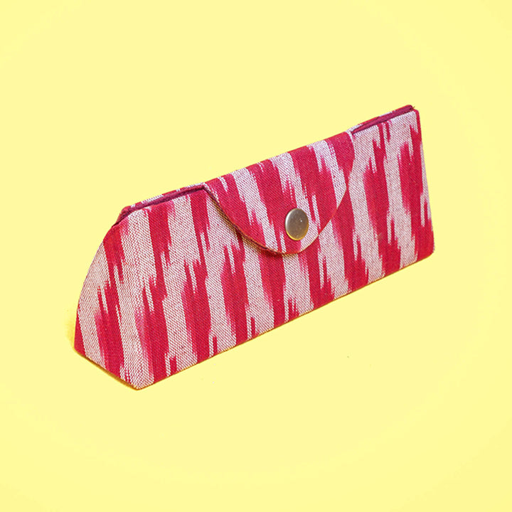 Eyewear Case in Maroon Ikat