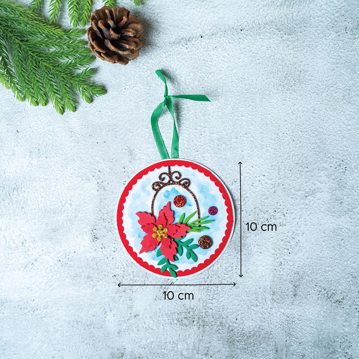 White Flower Basket Christmas Gift Tags - Pack of 5