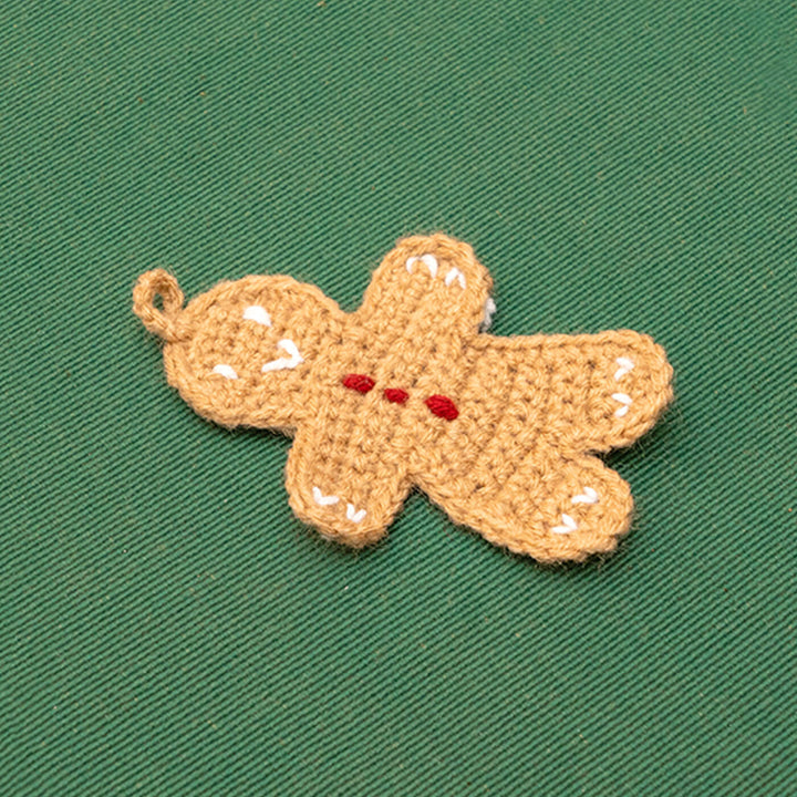 Handmade Gingerbread Man Crochet Ornaments For Christmas Tree Decoration | Set Of 2