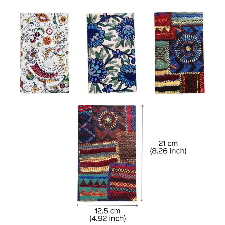 Lambadi Embroidery Art Notebooks with Printed Cover - Blue