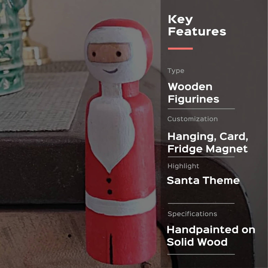 Hand-painted Mr. Santa Miniature - Magnet