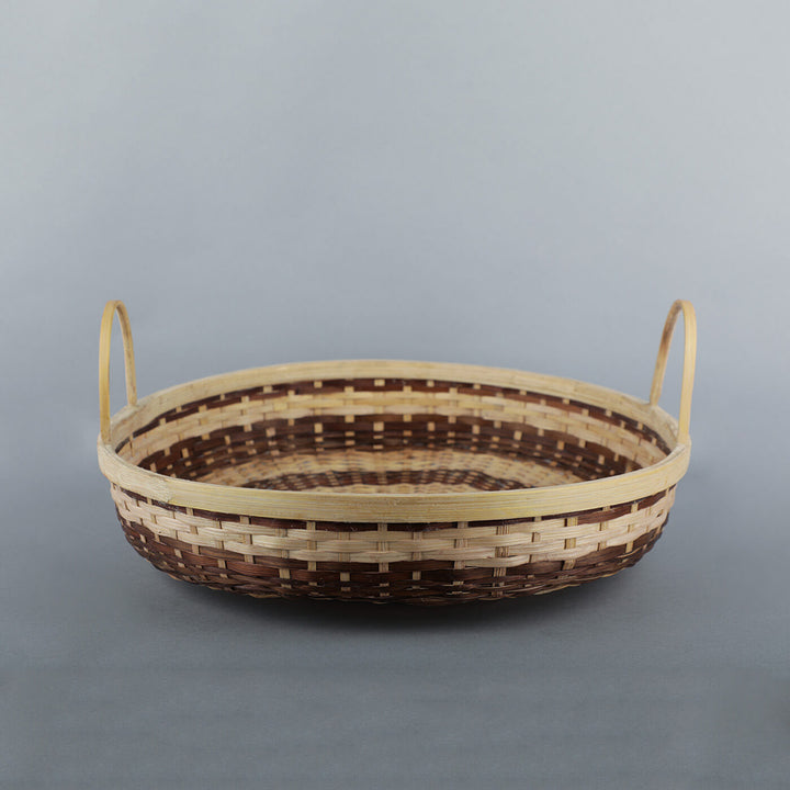 Handmade Bamboo Basket with Handle