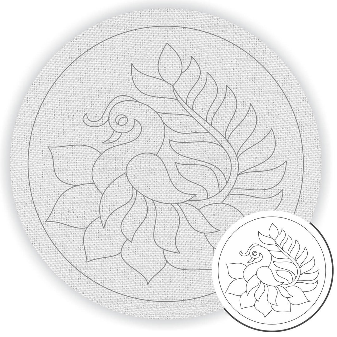 Pre Marked Canvas Base - Regal Peacock- 3015