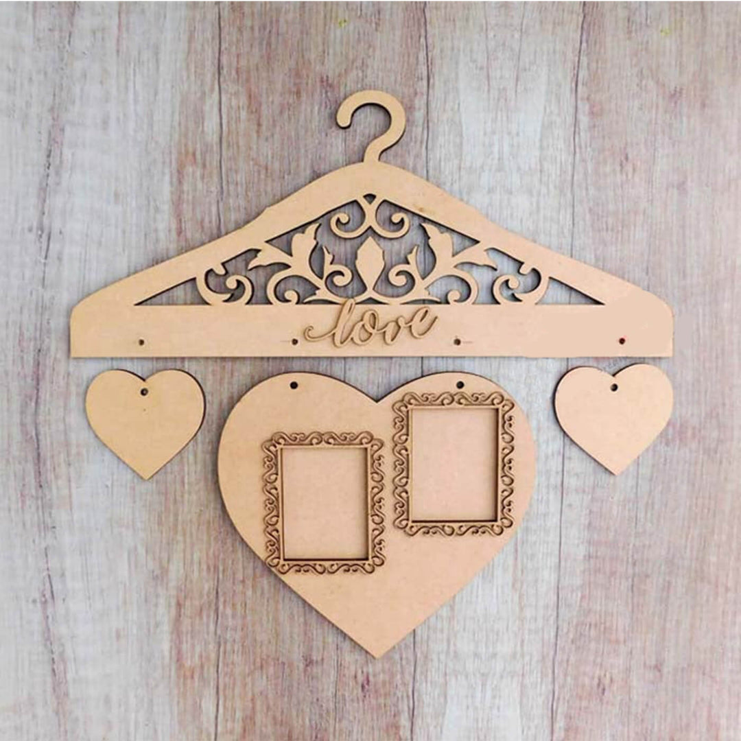 Ready to Paint MDF Photo Frame - Love Hanger