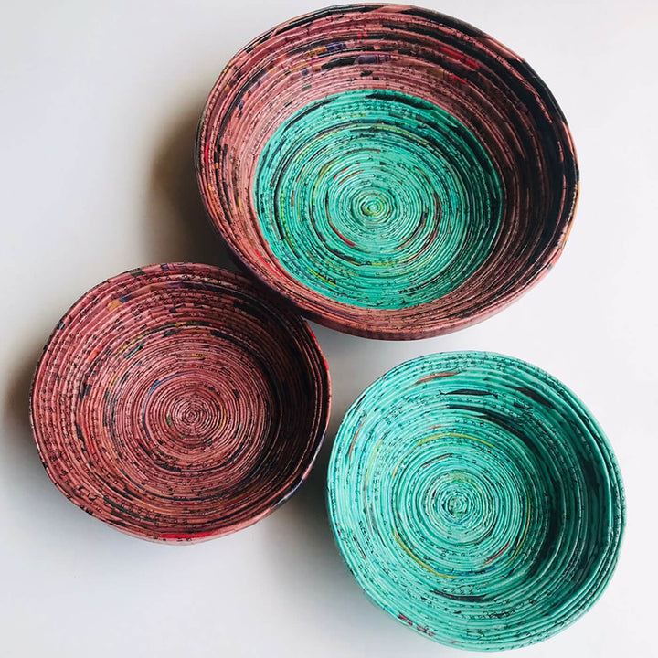 Handmade Upcycled Multipurpose Mini Bowl - Set of 3