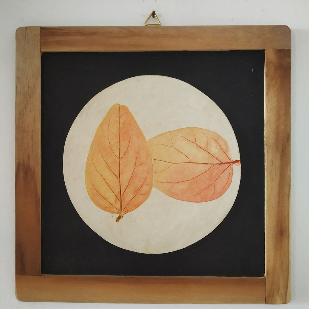 Leaf Imprint Wall Decor - Autumn Orange - Zwende
