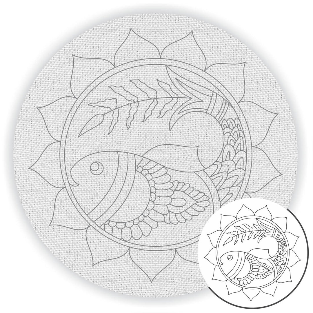 Pre Marked Canvas Base - Matsya - 3023