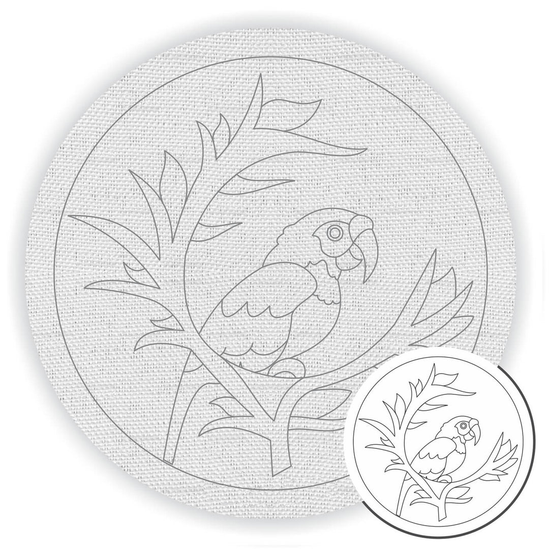 Pre Marked Canvas Base - Macaw - 3042
