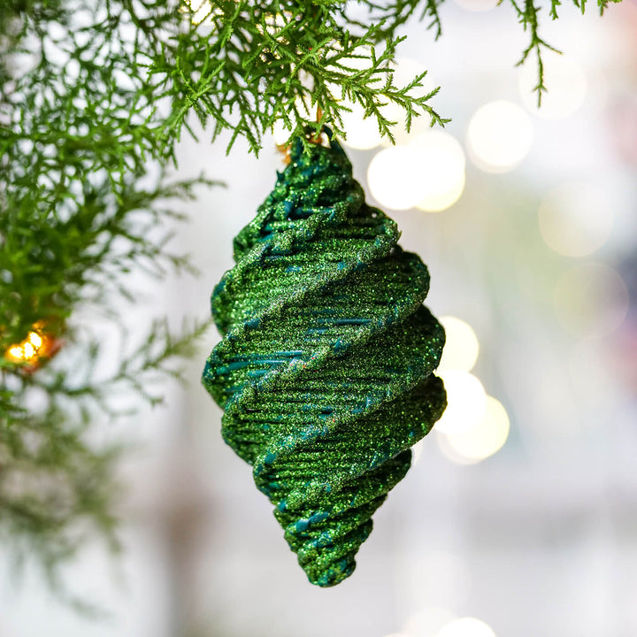 Handmade Upcycled Coiled Newspaper Ornaments For Christmas Tree Decoration | Set Of 5