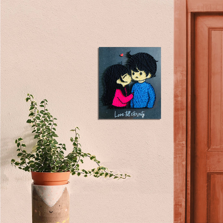 Cute Couple String Art with Quote