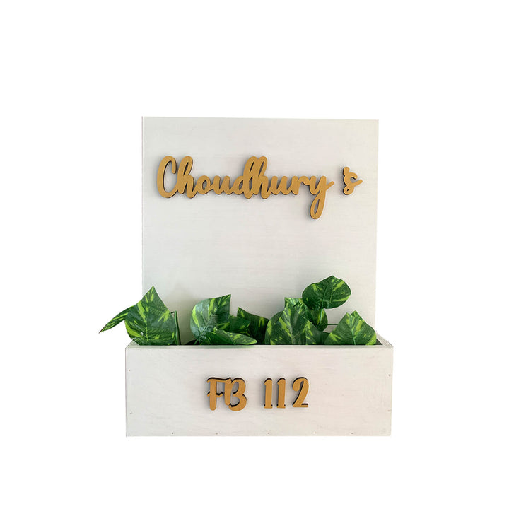 Family Name Board with Planter