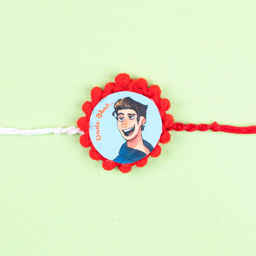Character Illustration Rakhi Dude Bhai - Close-up Front View