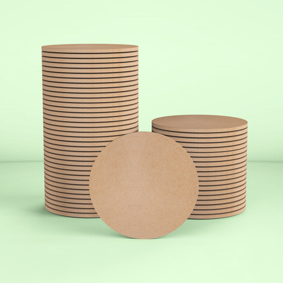 8mm MDF Nameboard - Circle