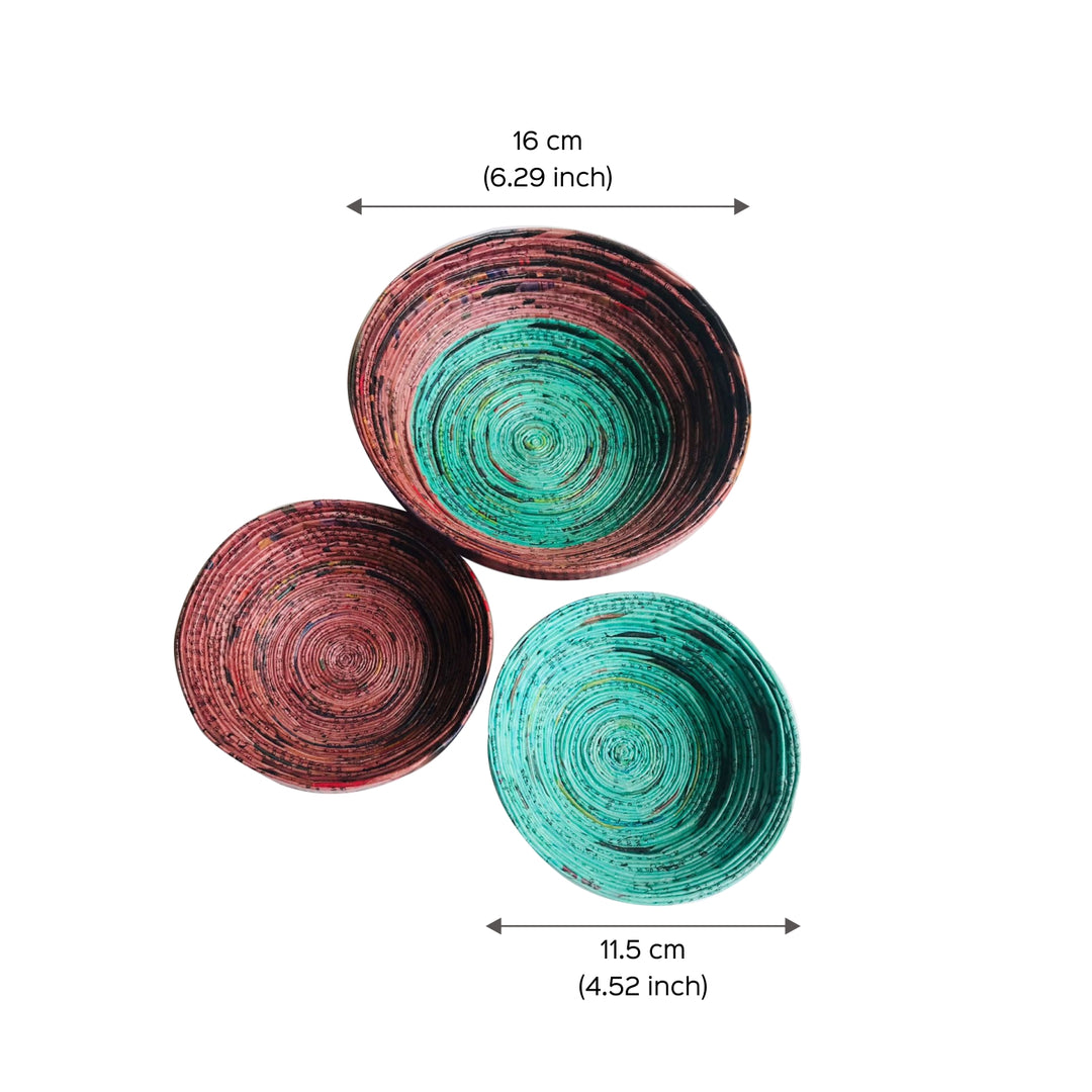 Handmade Upcycled Multipurpose Mini Bowl - Set of 3