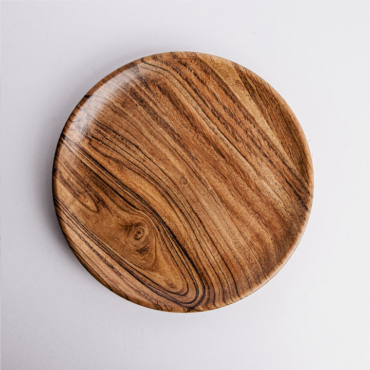Handcrafted Acacia Wood Dune Serving Plates - Set of 3