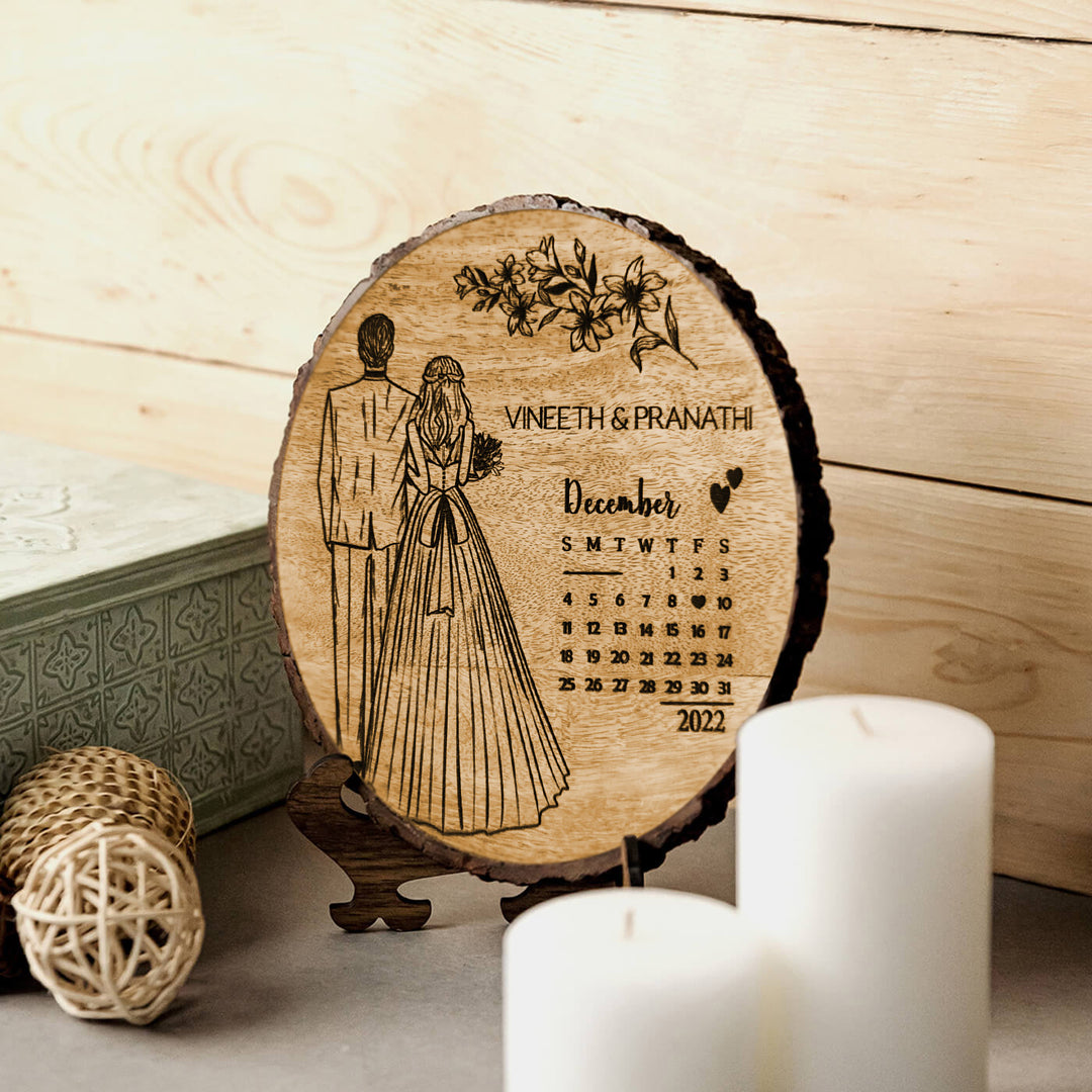 Engraved Wooden Plaque For Christian Couples | Customized Wedding Gift