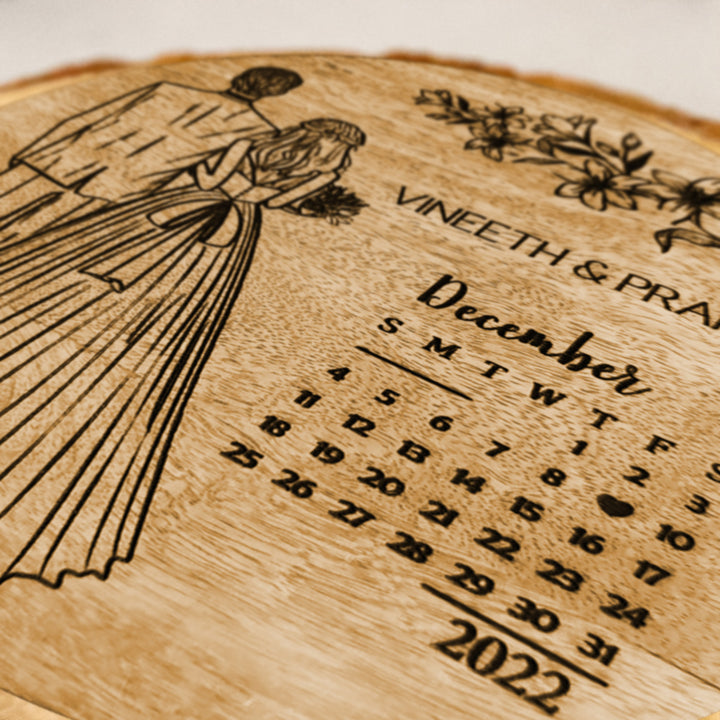 Engraved Wooden Plaque For Christian Couples | Customized Wedding Gift