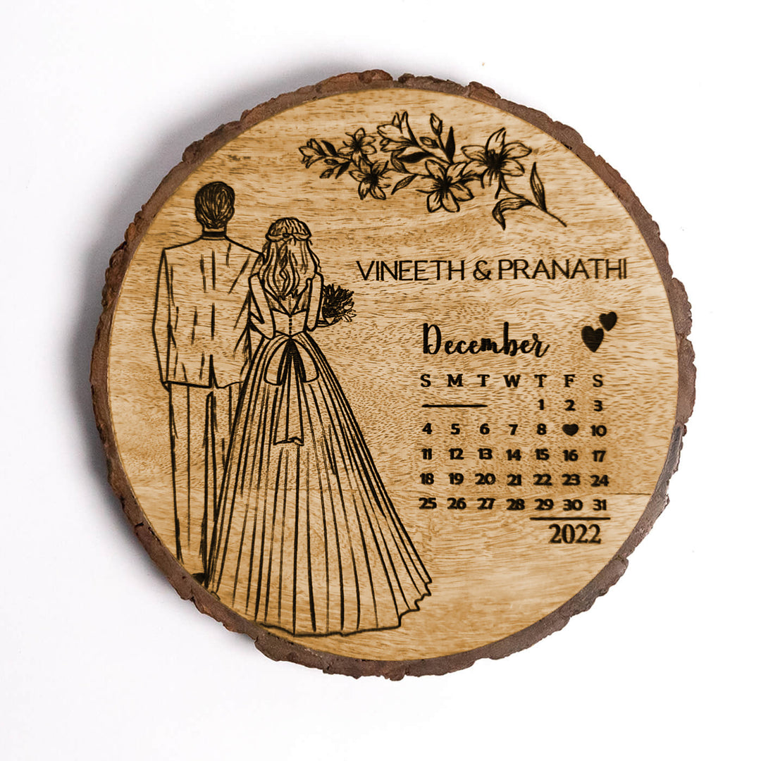 Engraved Wooden Plaque For Christian Couples | Customized Wedding Gift
