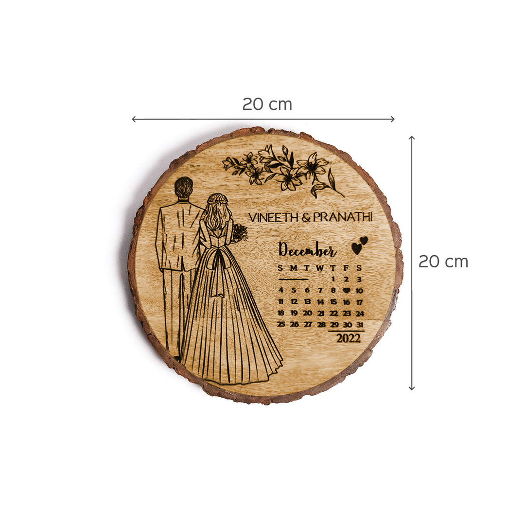 Engraved Wooden Plaque For Christian Couples | Customized Wedding Gift