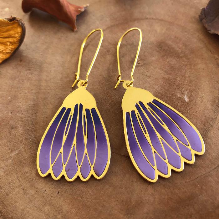 Purple and blue earrings deals