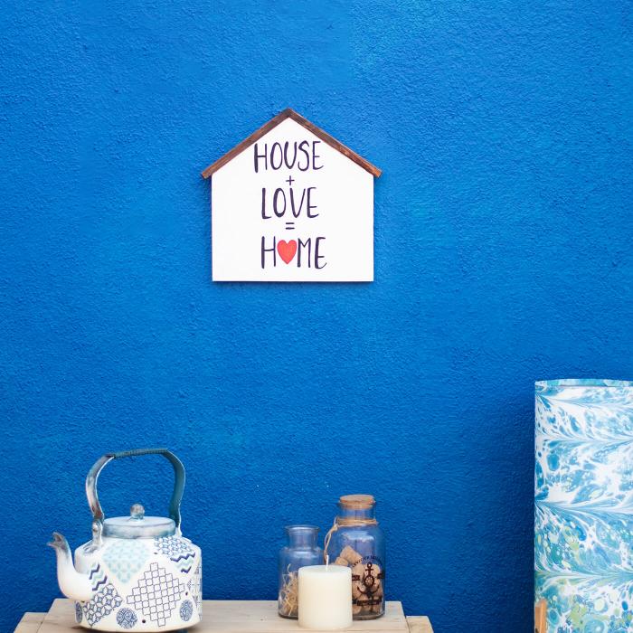Hand Lettered Signage- House+Love=Home