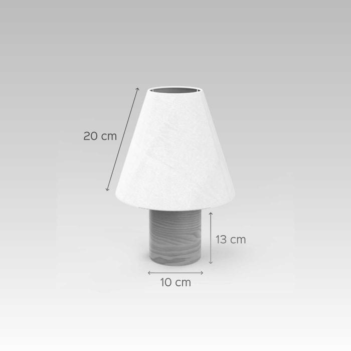 Plain Cone Tabletop Lamp - Dark Solid Base