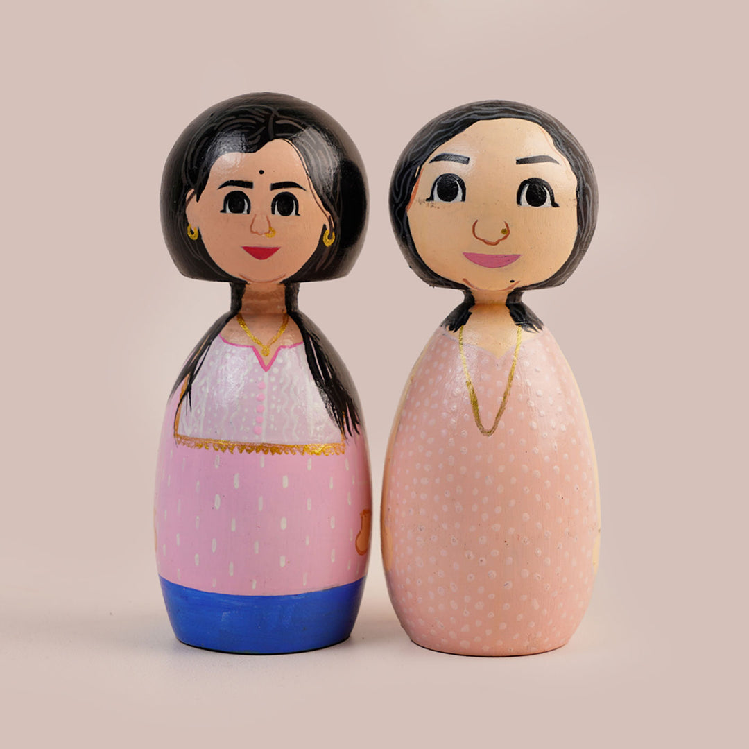 Personalized Wooden Peggy Doll - Zwende