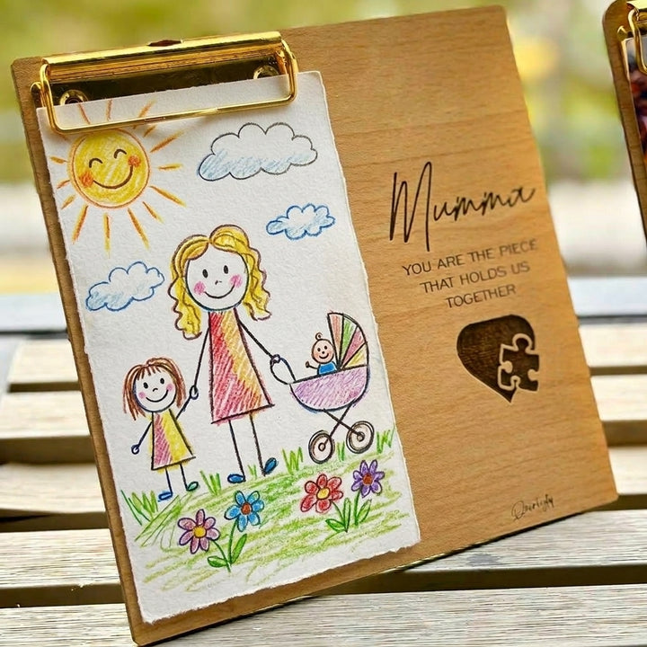 Photo Personalized "Mumma" Theme MDF Wood Clipboard For Mothers